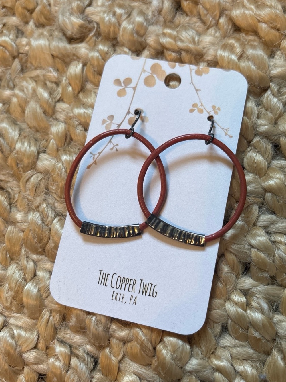 Leather Hoop Earrings